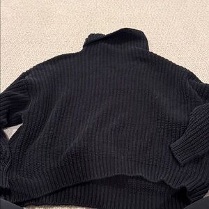 Free People Midnight Ribbed Turtleneck Sweater